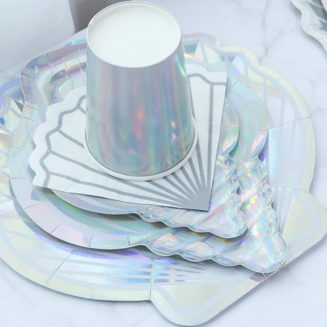 Kit Anniversaire Coquillage Papier Résistant 