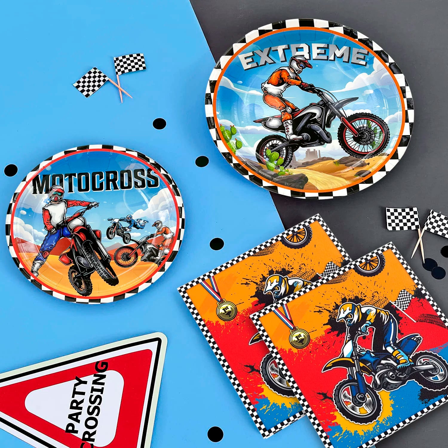 Kit Anniversaire Motocross Papier