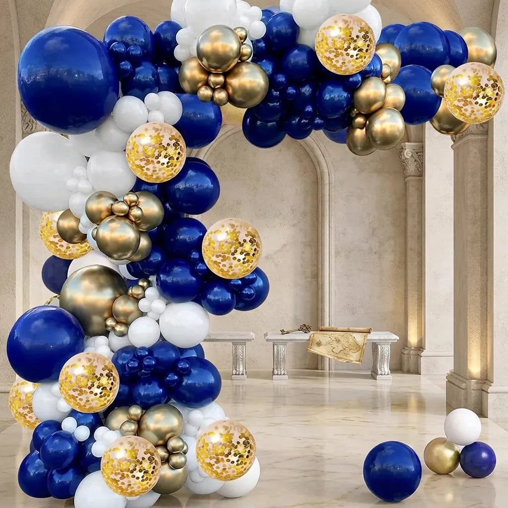 Kit Arche Ballons Bleu Or Classe