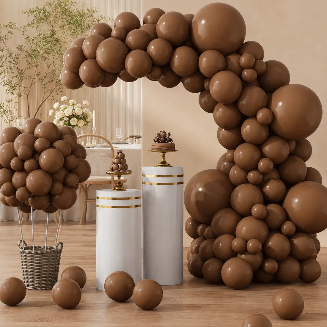 Kit Arche Ballons Marron Café