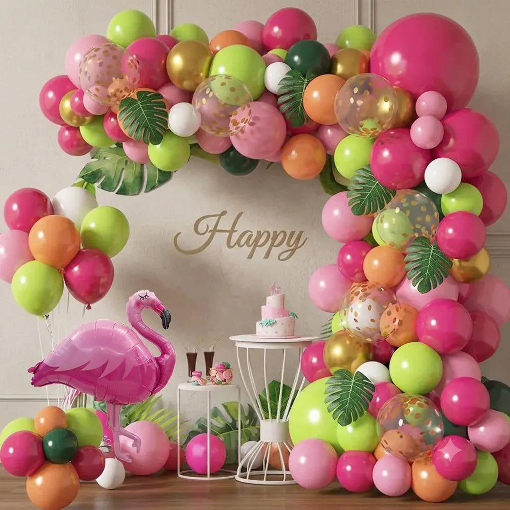Kit Arche Ballons Thème Tropical Unique