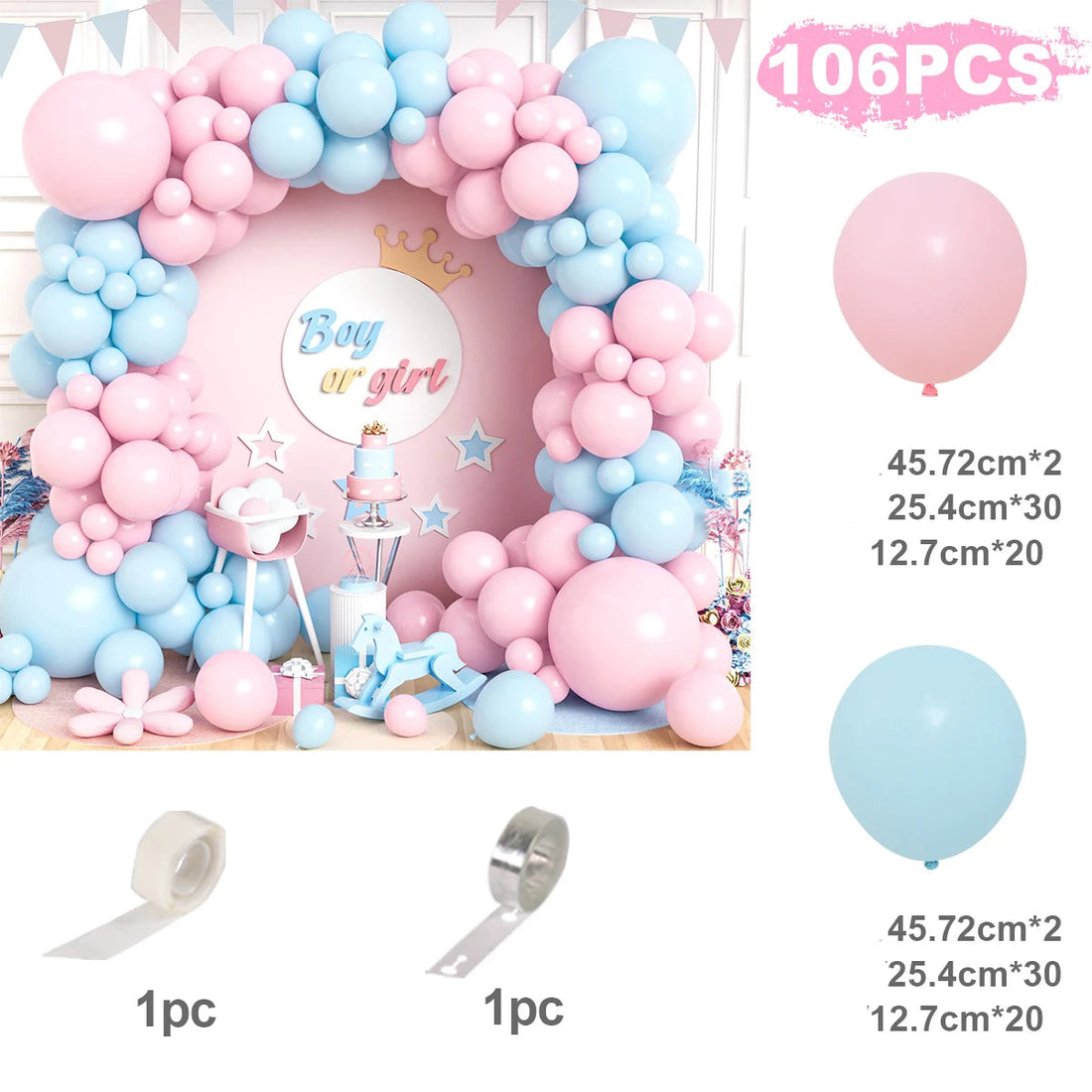 Kit Ballons Arc Baby Shower Pratique