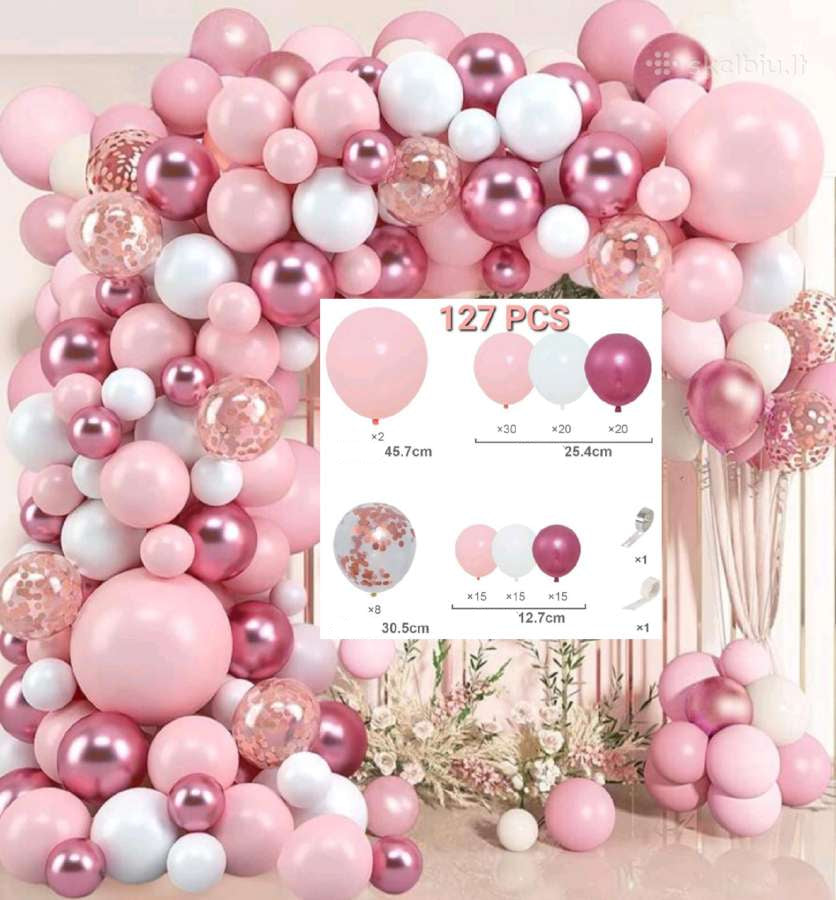 Kit Ballons Arche Thème Rose Original