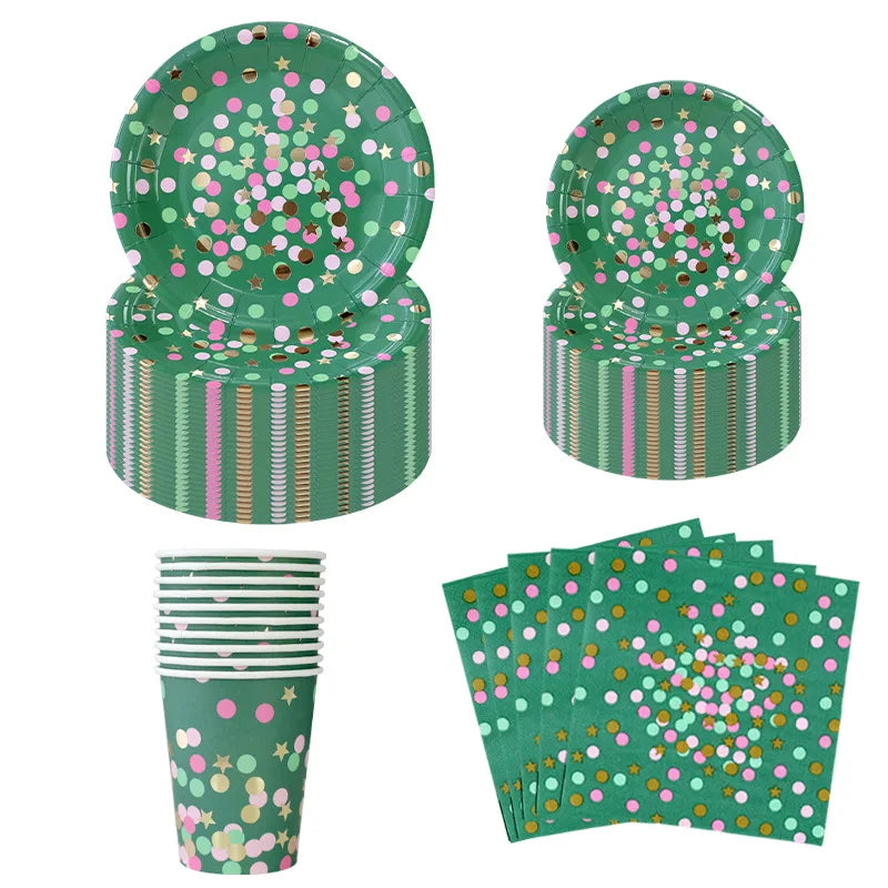 Kit Jetable Vert à Confettis Papier 