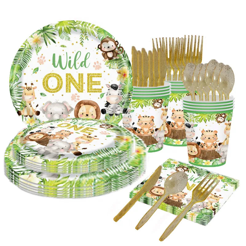 Kit Vaisselle Anniversaire Jungle