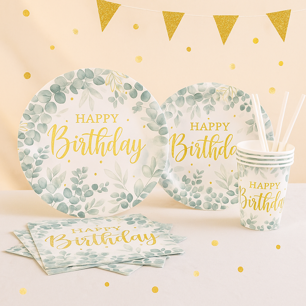 Kit Vaisselle Birthday Champêtre