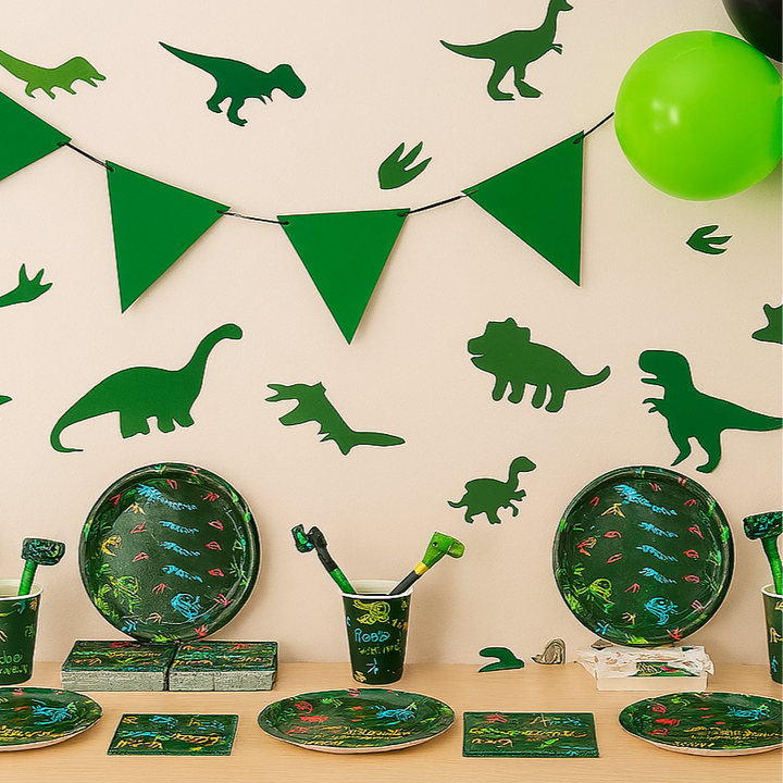 Kit Vaisselle Dinosaure Vert