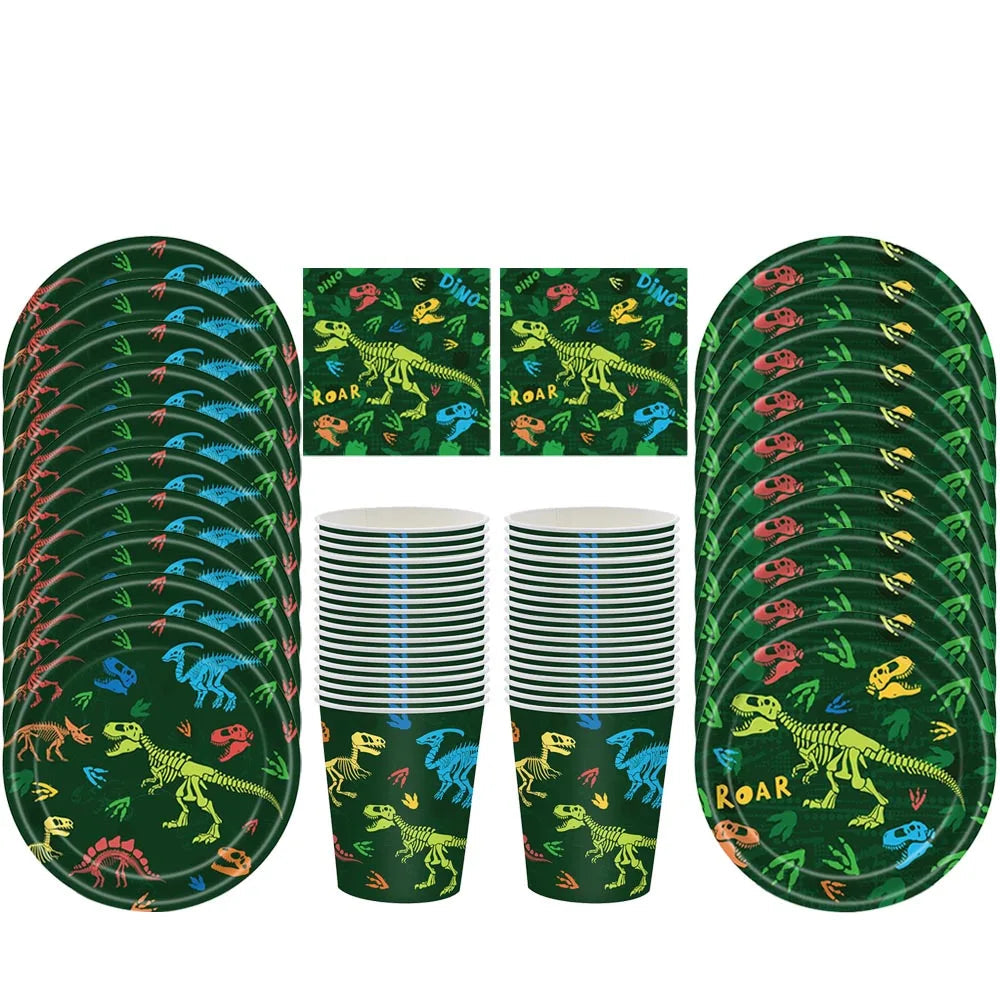 Kit Vaisselle Dinosaure Vert