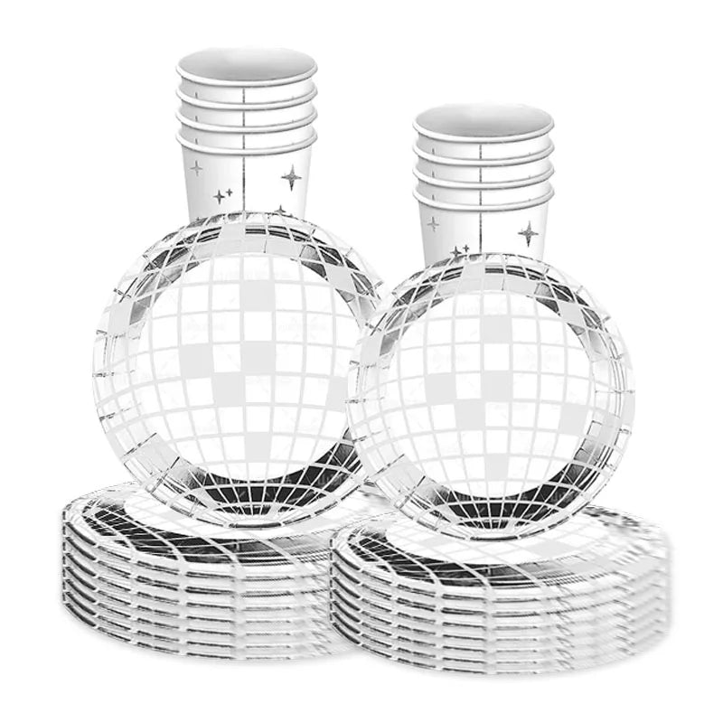 Kit Vaisselle Disco Papier Résistant 