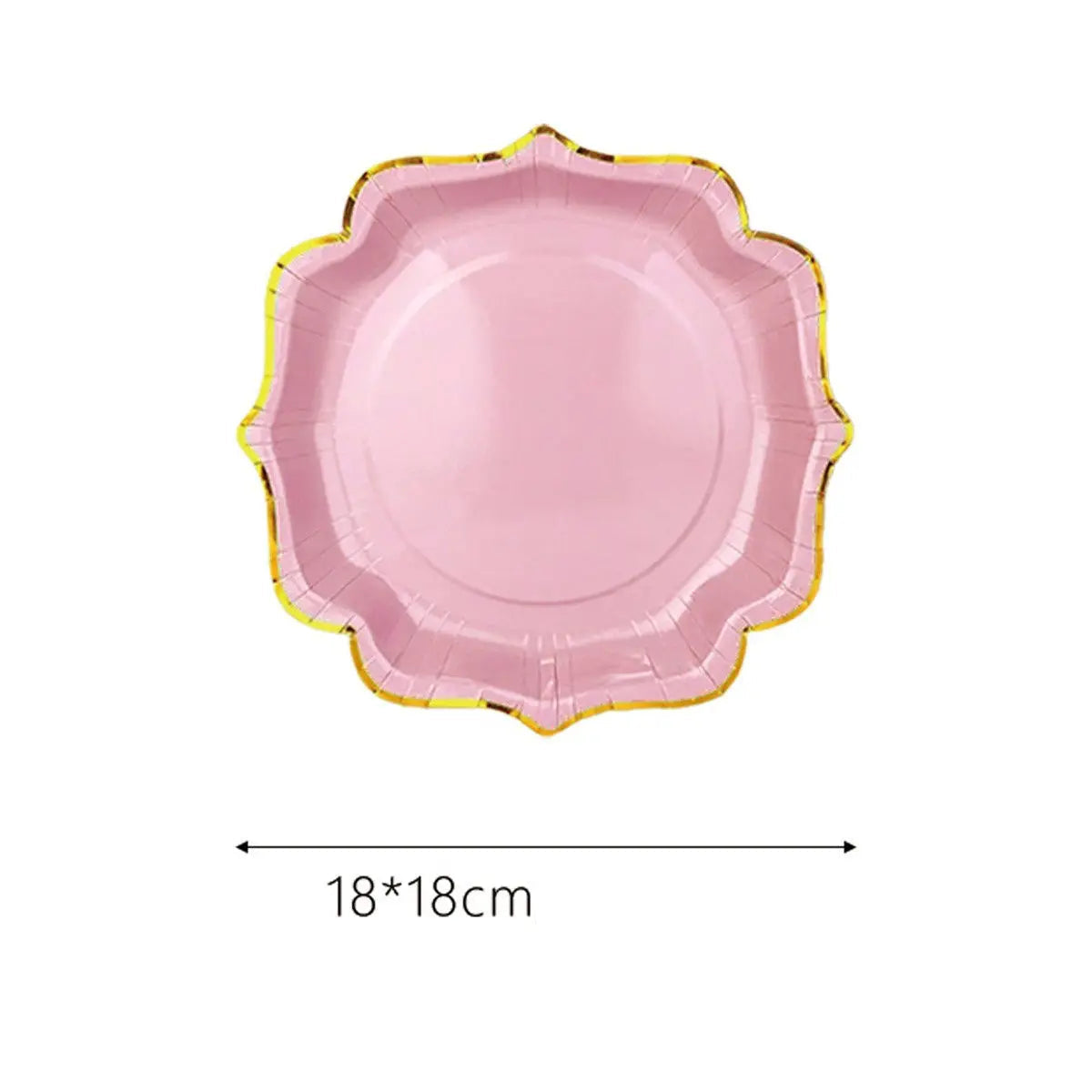 Kit Vaisselle Jetable Mariage Rose et Doré Original