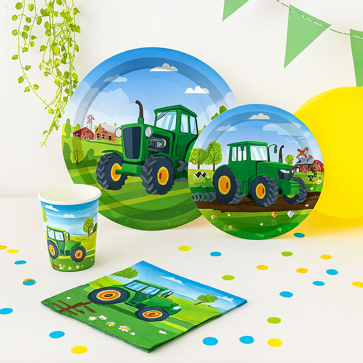 Kit Vaisselle Jetable Tracteur