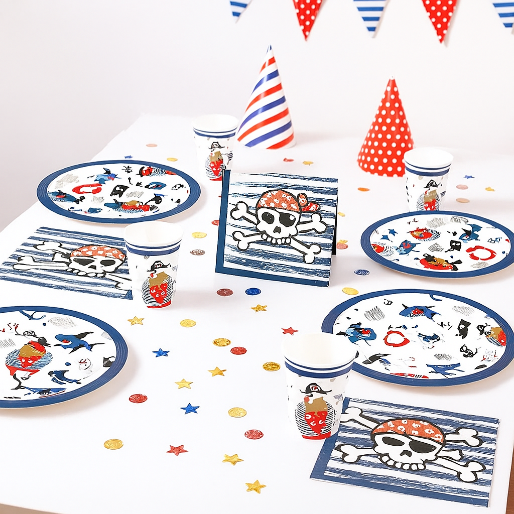 Kit Vaisselle Pirate Bleu