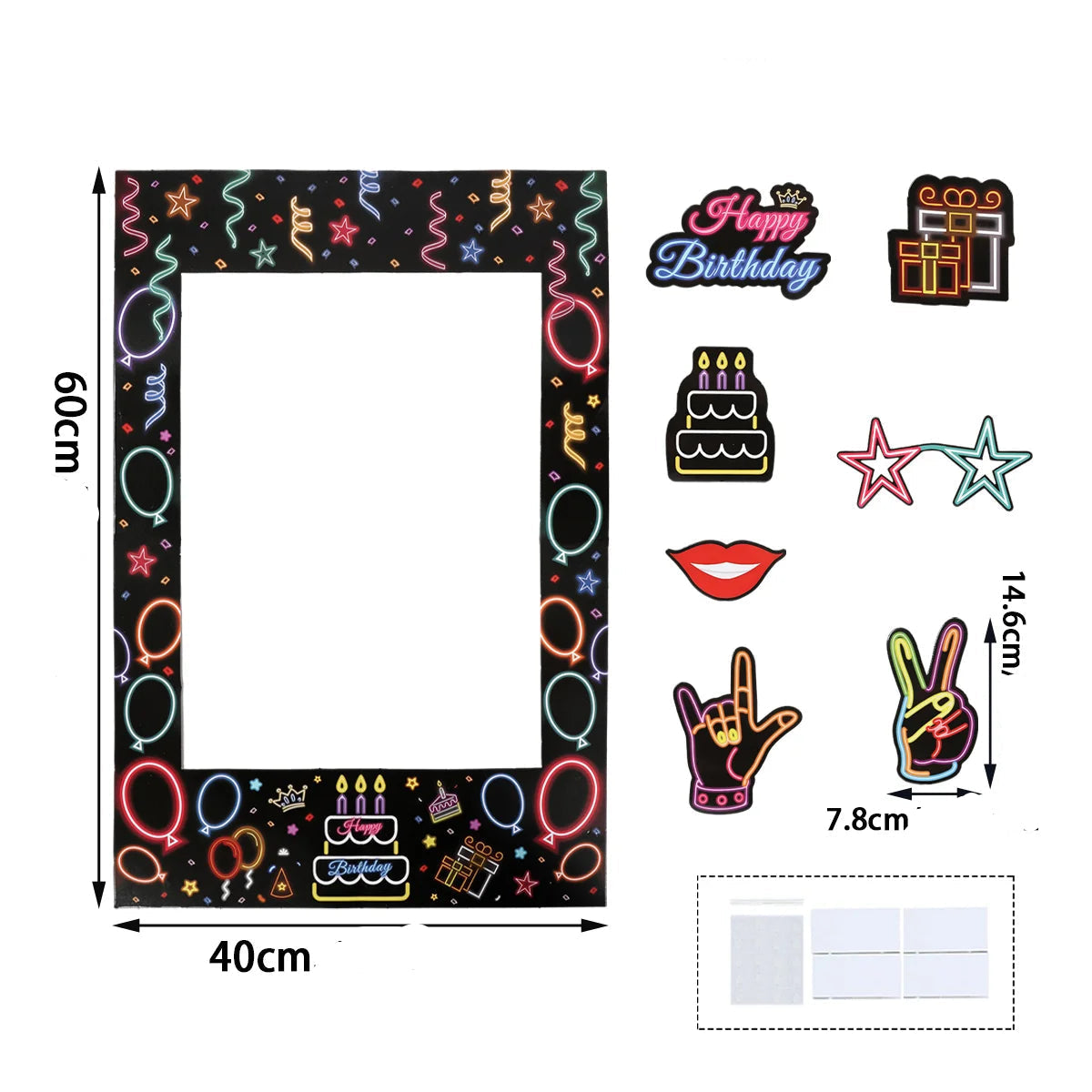 Kit accessoires Photobooth Fluorescent Unique