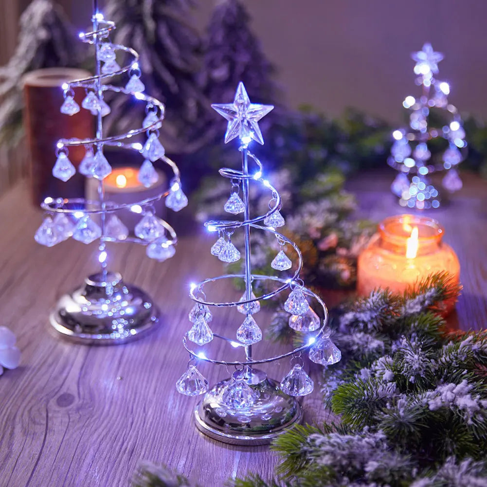 Lampe Sapin de Noël Argentée