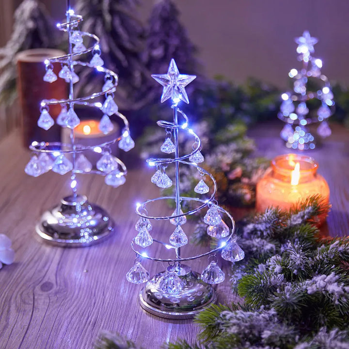 Lampe Sapin de Noël Argentée