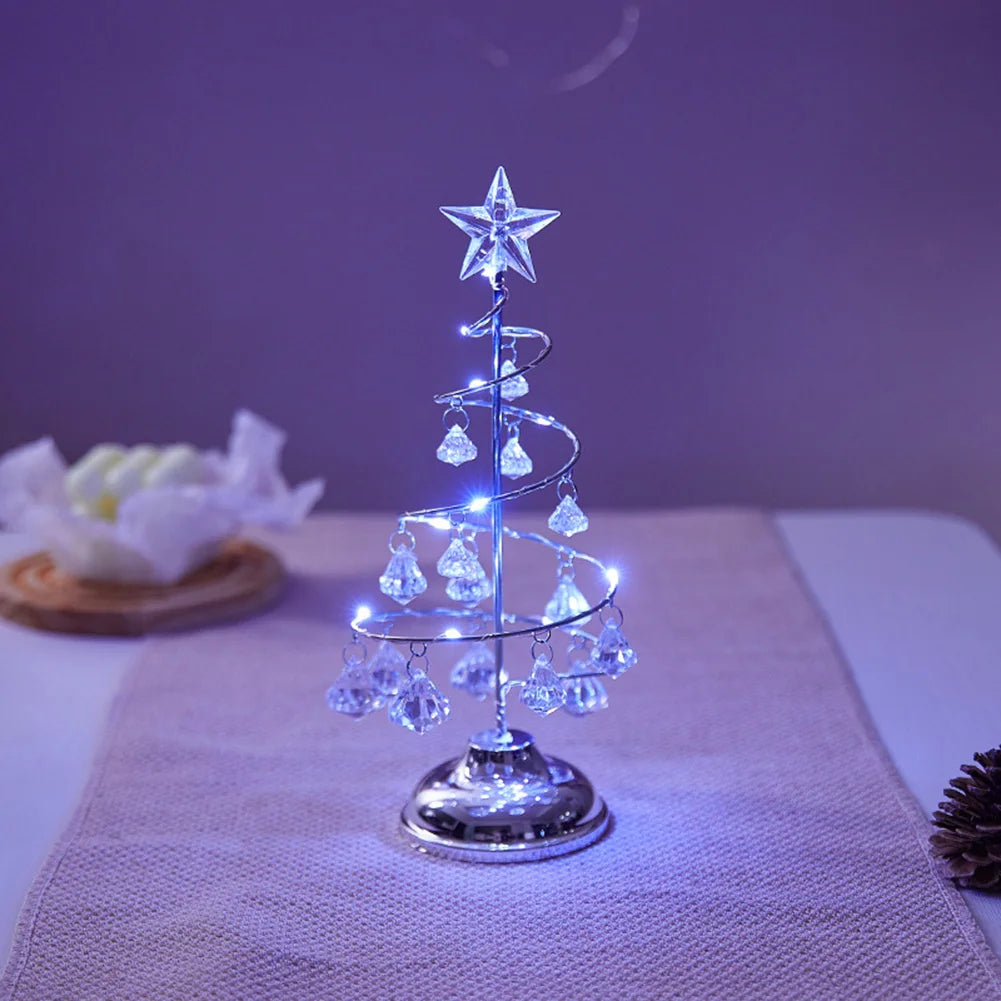 Lampe Sapin de Noël Argentée Stylée