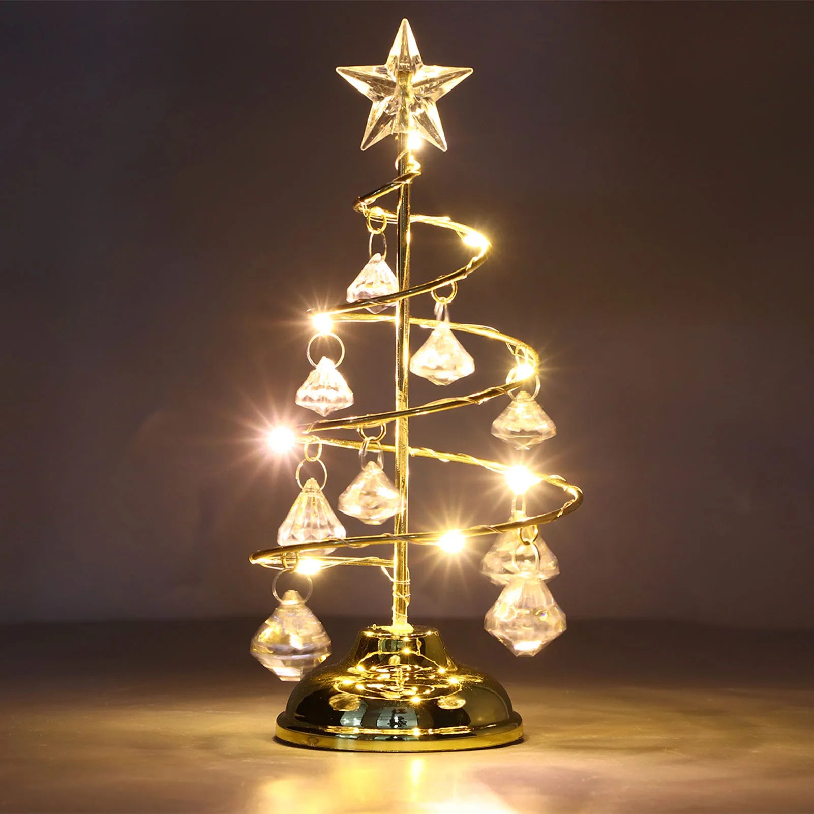 Lampe Sapin de Noël Décorative en Fer