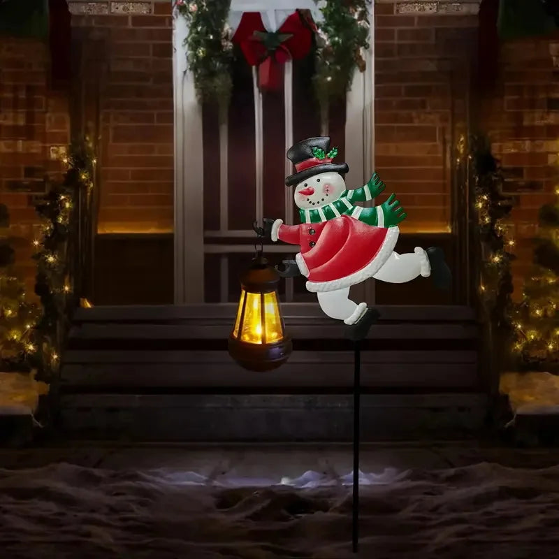 Lampe Solaire Bonhomme de Neige Originale