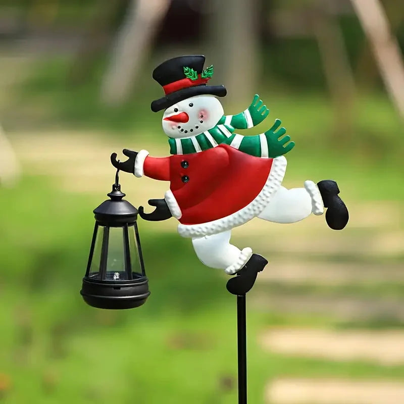 Lampe Solaire Bonhomme de Neige Originale Joyeux