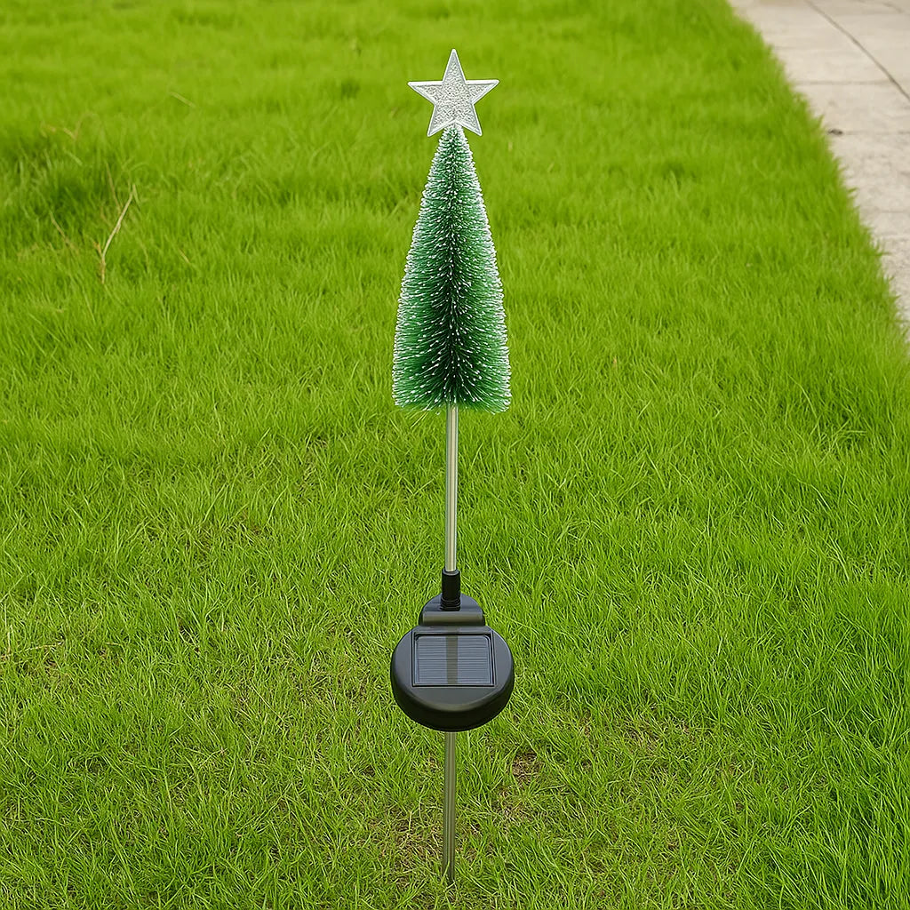 Lampe Solaire Sapin Artificiel Blanc Chaud Minimaliste