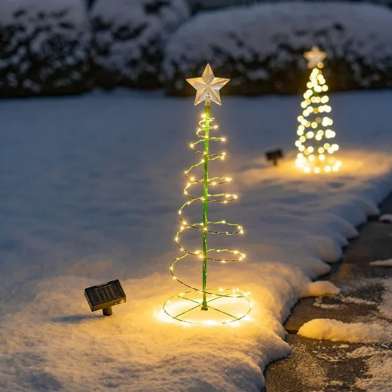 Lampe Solaire Sapin Spirale Elégante