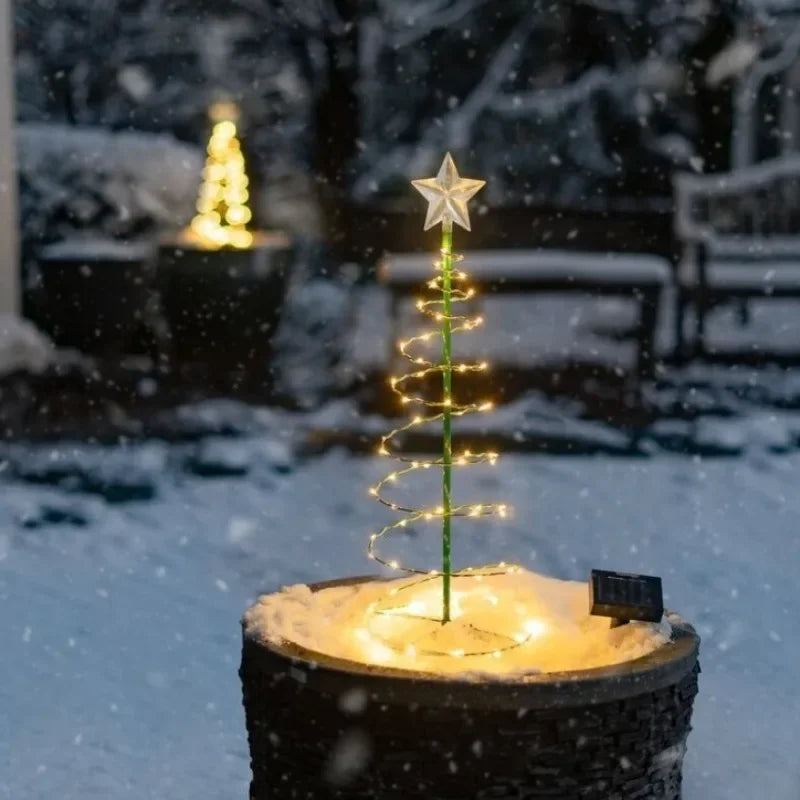 Lampe Solaire Sapin Spirale Elégante et Chic