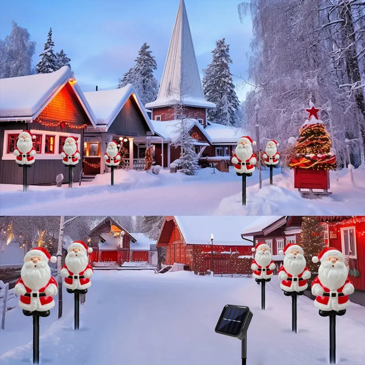 Lampe de Lampes Solaires Pères Noël Lumineux