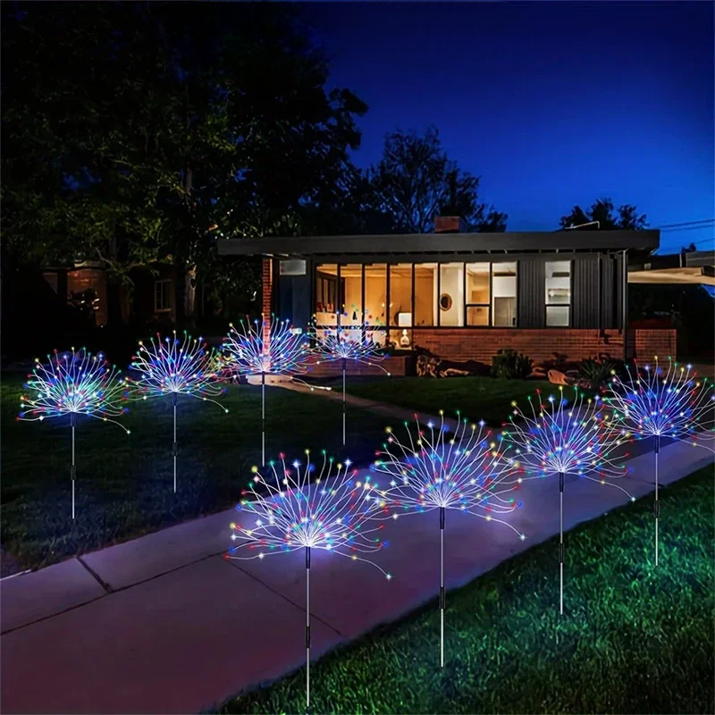 Lampes Solaires Noël Feu d’Artifice Multicolores Chic