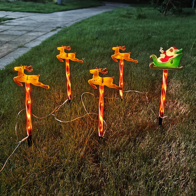 Lampes Solaires Traîneau Père Noël