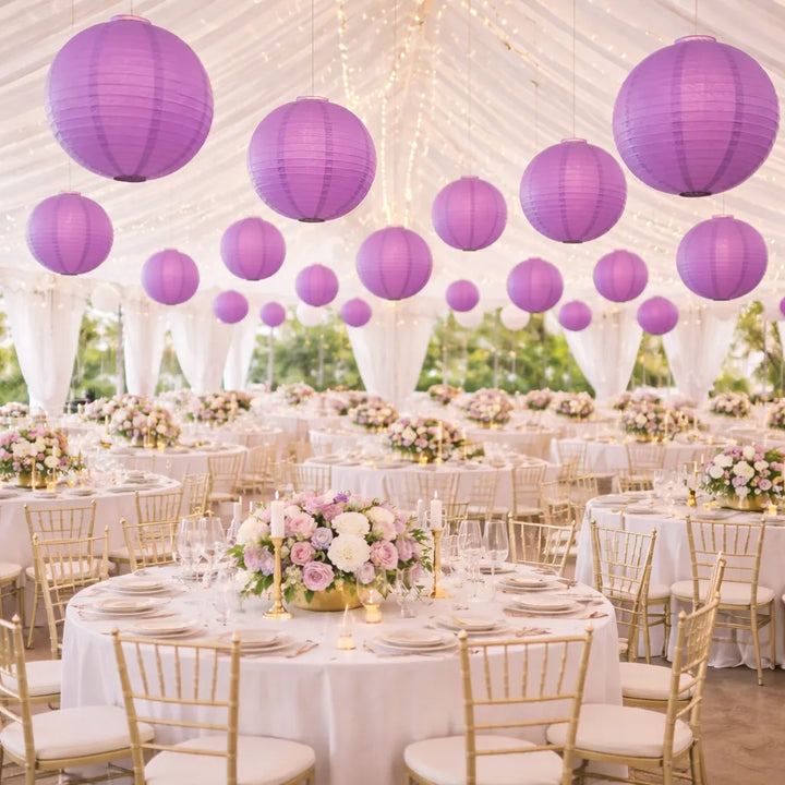 Lampion Décoratif Mariage Violet