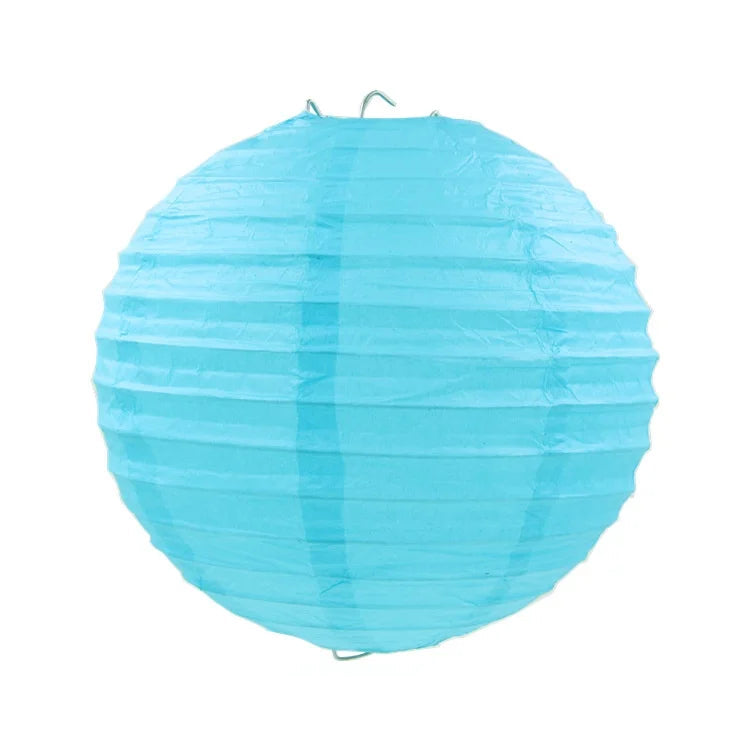 Lampion Mariage Bleu en Papier Chic