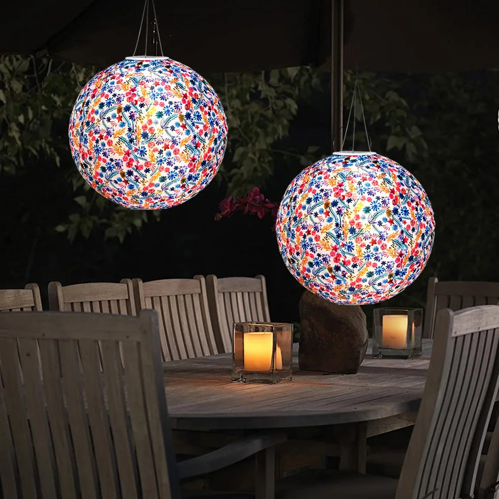 Lampion Mariage Fleuri Lumineux Festive