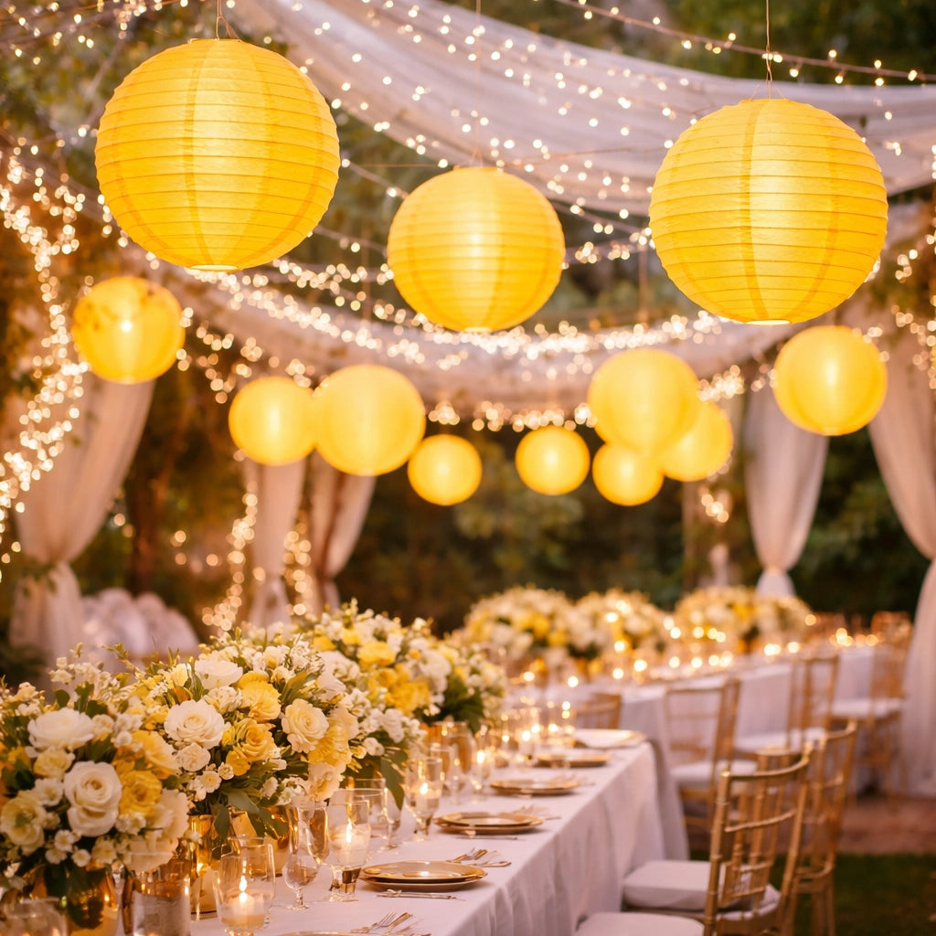 Lampion Mariage Jaune