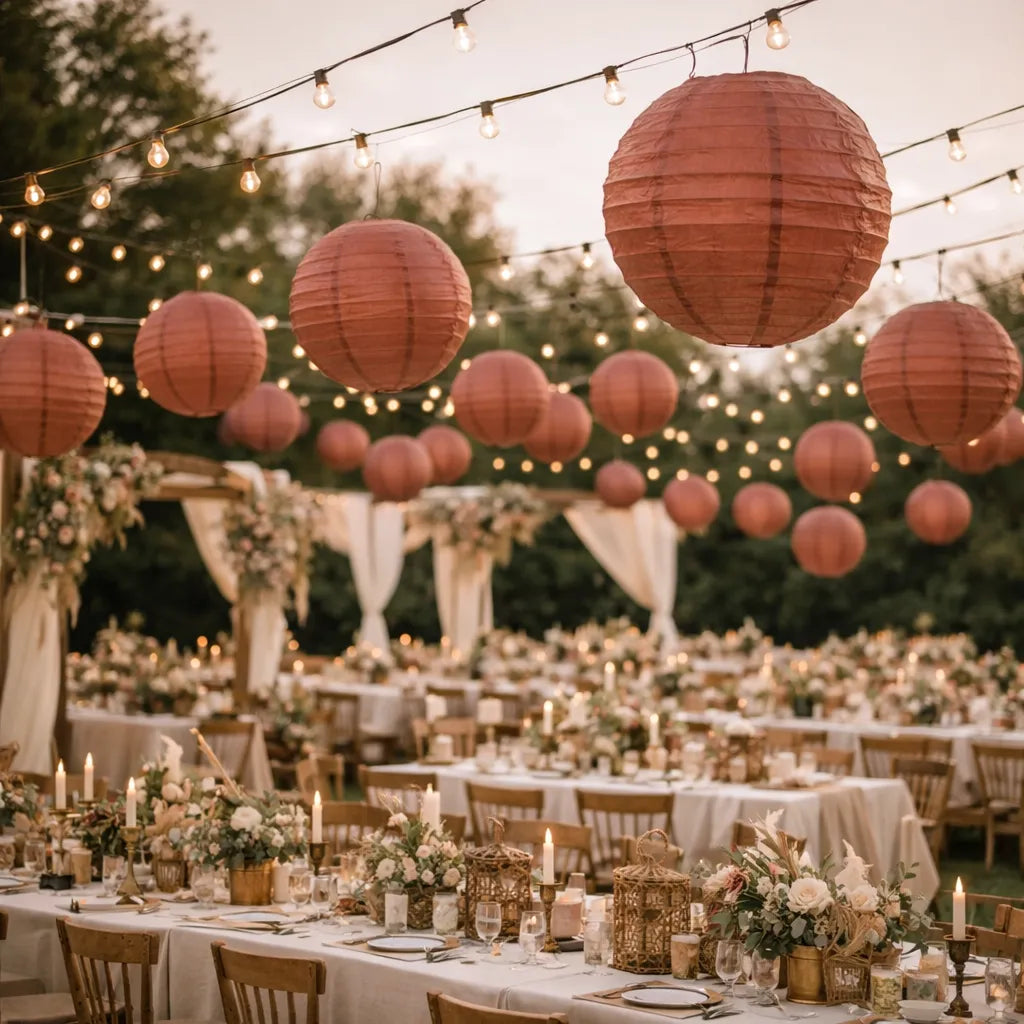 Lampion Mariage Marron