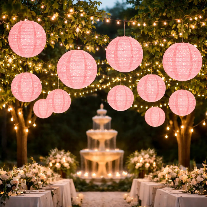 Lampion Rose Décoratif Mariage