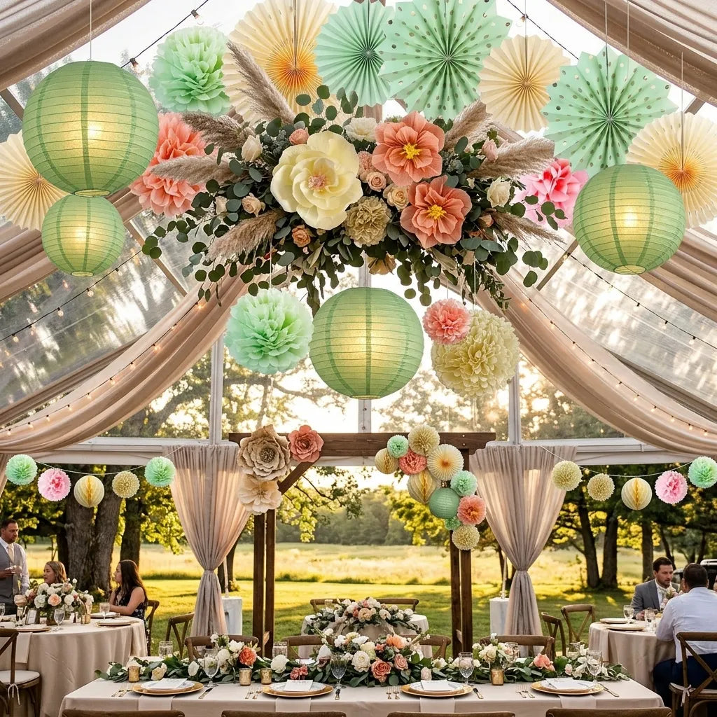 Lampions Décoratifs Mariage Boho Minimaliste