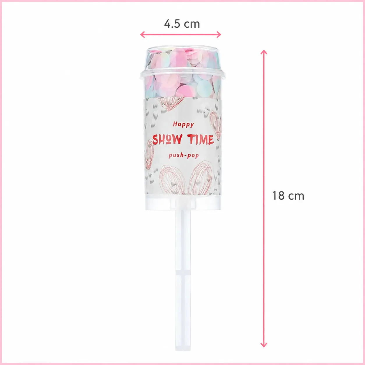 Lanceur à Confettis Rose et Bleu Moderne
