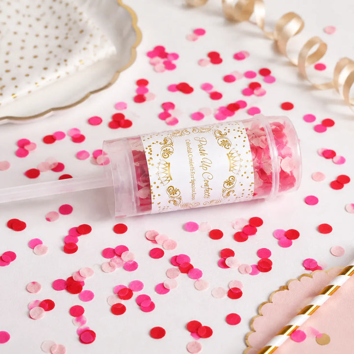 Lanceur à Confettis Rouges et Roses