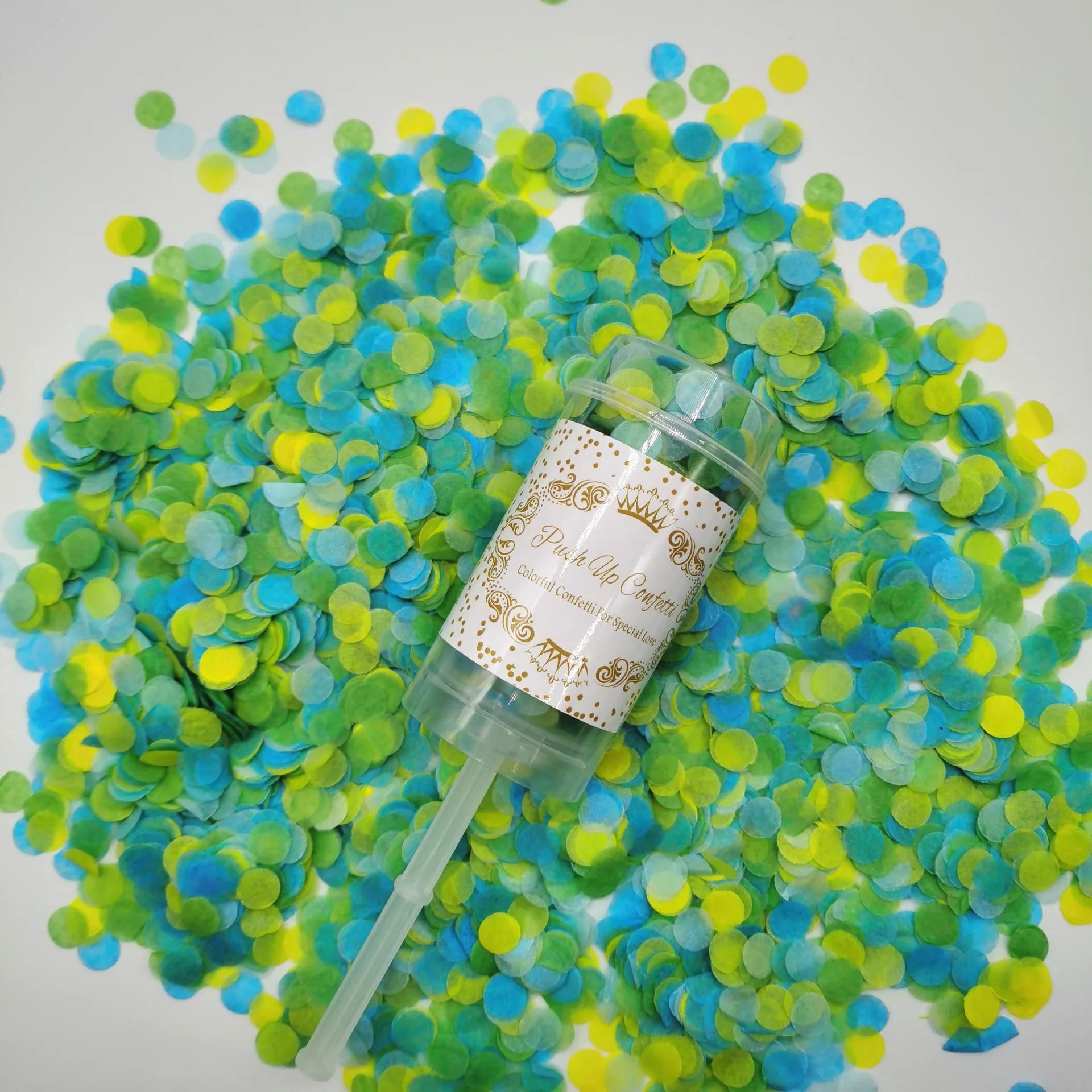 Lanceur à Confettis Verts Festif