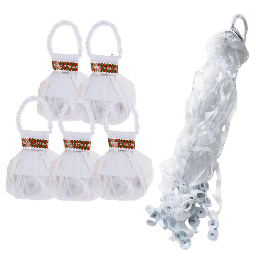 Lanceurs Serpentins Blancs Festif Minimaliste
