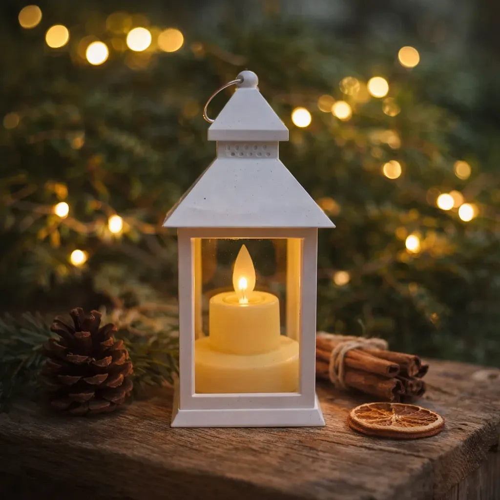 Lanterne Blanche à Bougie sans Flamme