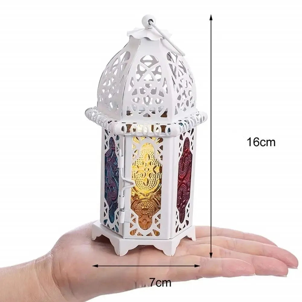 Lanterne Blanche Marocaine en Fer ajourée