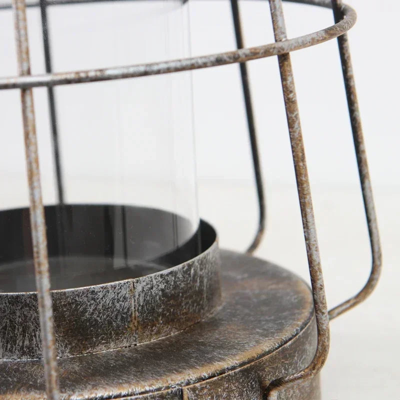 Lanterne Cage en Fer Unique