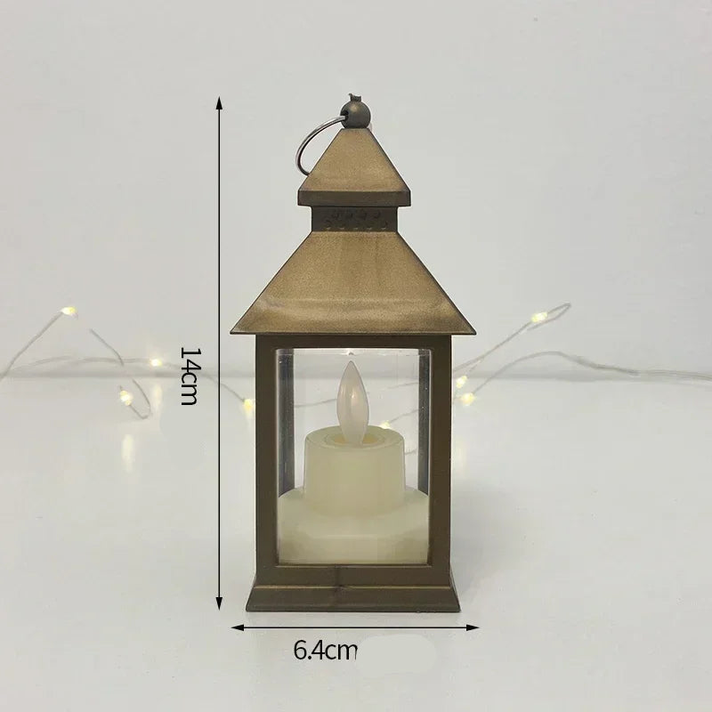 Lanterne Dorée à Bougie LED Chic