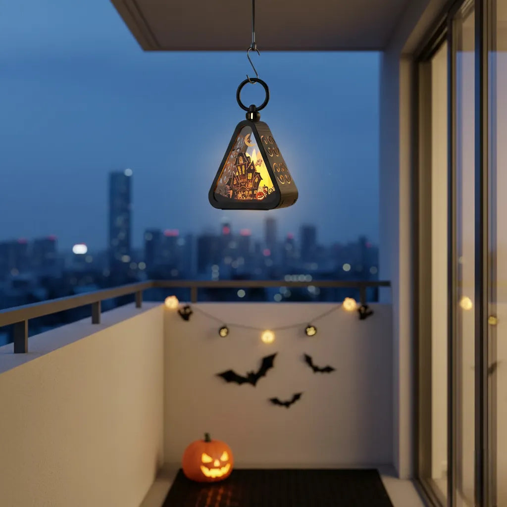 Lanterne Halloween Château Hanté