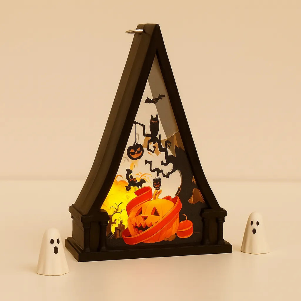  Lanterne à Led Halloween à Motif Citrouille cosy