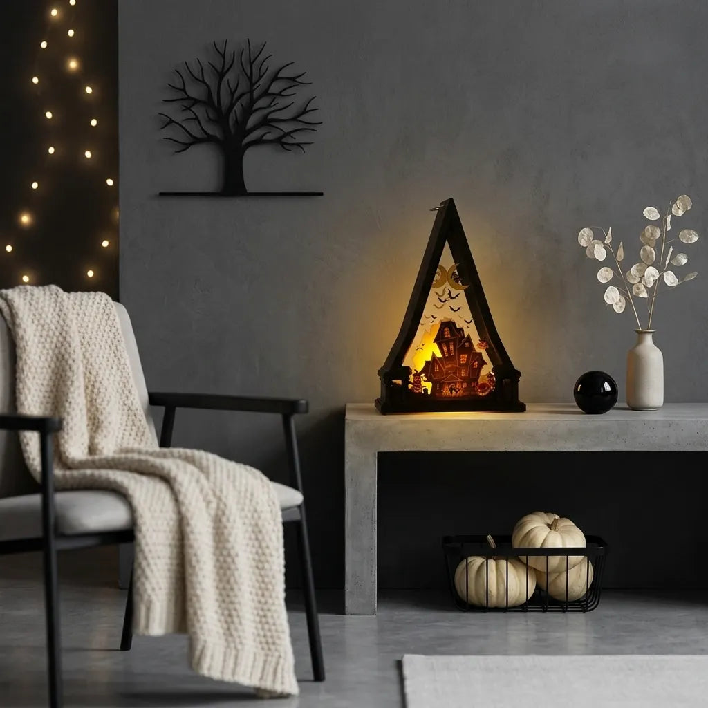 Lanterne à Led Stylée Halloween Lumineux