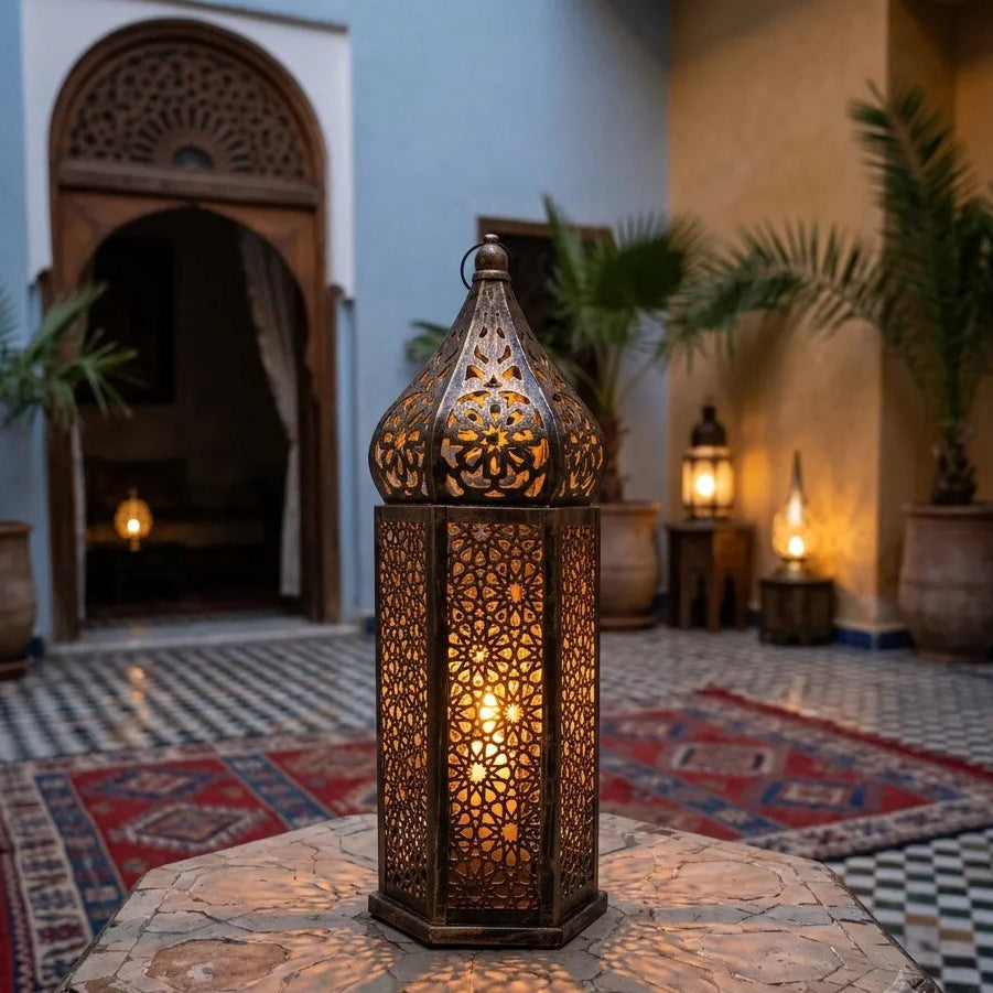 Lanterne Marocaine Noire Légère