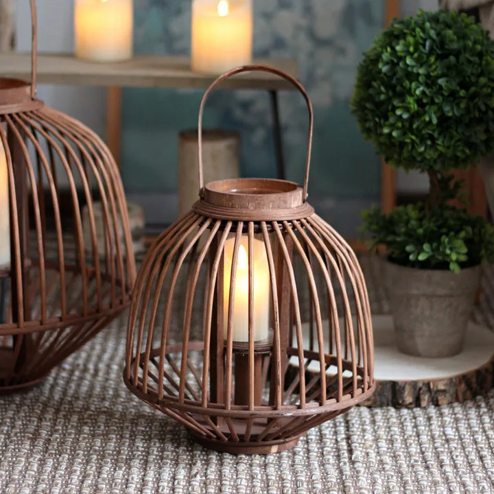 Lanterne Marron en Bambou