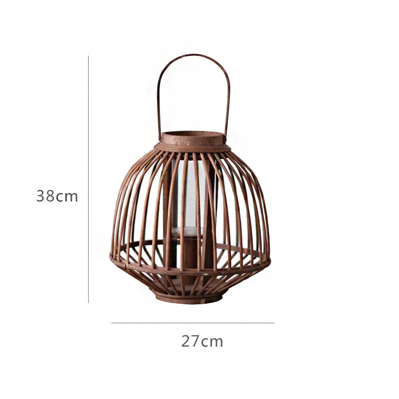 Lanterne Marron en Bambou Unique